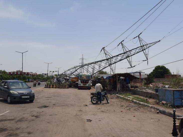 जयपुर मेट्रो की हाईटेंशन लाइन का टॉवर गिरा, मेट्रो में होने वाली मेन पॉवर सप्लाई 10 दिनों के लिए बंद