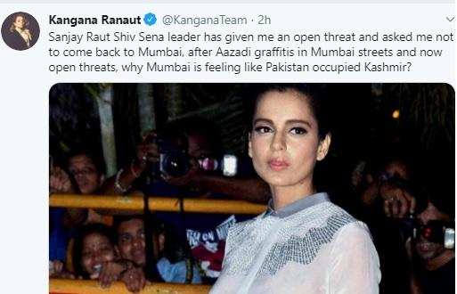 कंगना रनौत का सनसनीखेज खुलासा, बोली-संजय राउत ने दी वापस मुंबई नहीं आने की धमकी