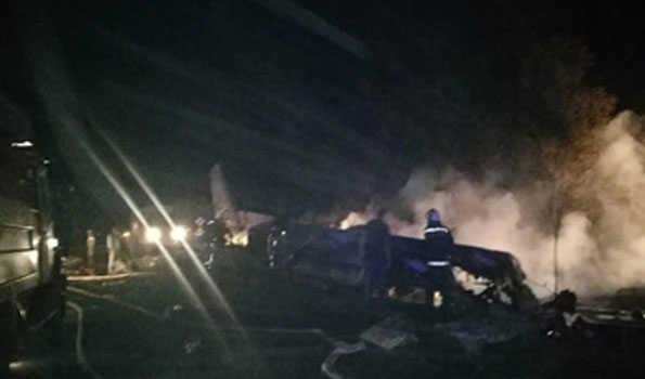 पूर्वी यूक्रेन में सैन्य विमान दुर्घटनाग्रस्त, 25 की मौत