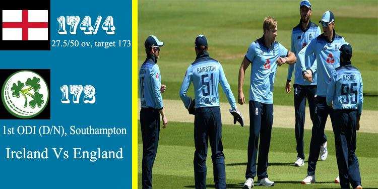 साउथैम्पटन वनडे : इंग्लैंड ने आयरलैंड को हरा कर सीरीज में 1-0 की बढ़त ली