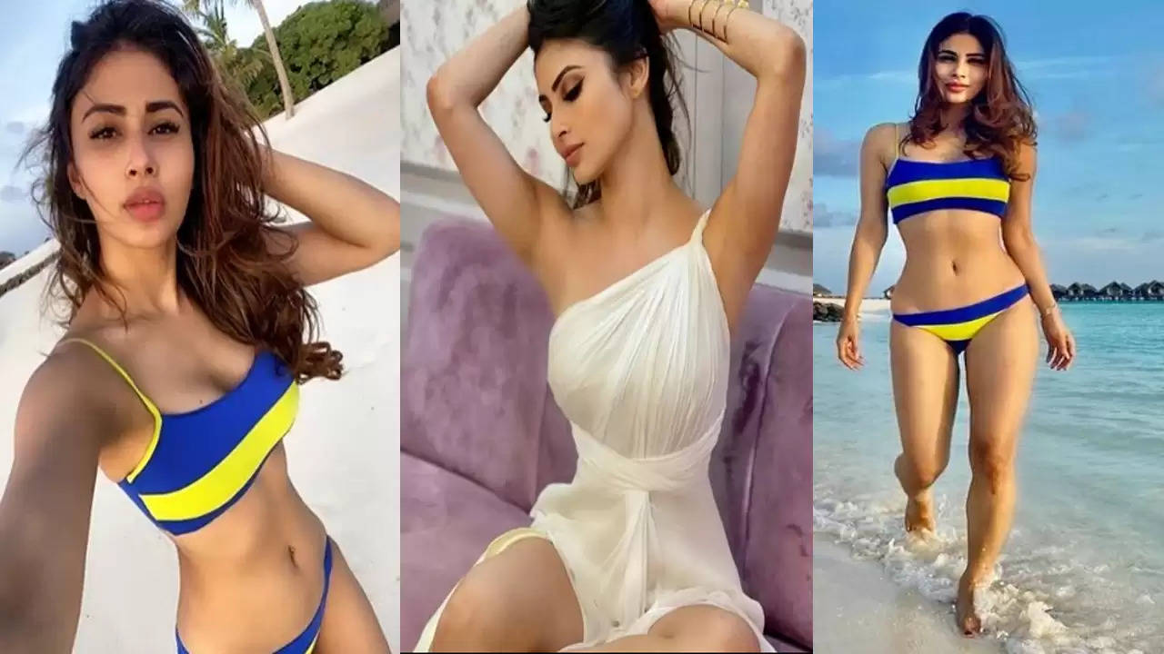 Mouni Roy showed her figure in green and blue bikini, seeing the pictures, fans were shocked, see photo