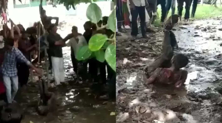 गुजरात में युवक को पेड़ से उल्टा लटकाया, बेहोश होने तक डंडों से पीटा, छात्रा के साथ कर रहा था रेप की कोशिश