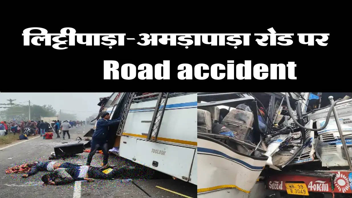 10 dead in road accident in Jharkhand: A truck carrying gas cylinder collided with a passenger bus, both vehicles were blown up
