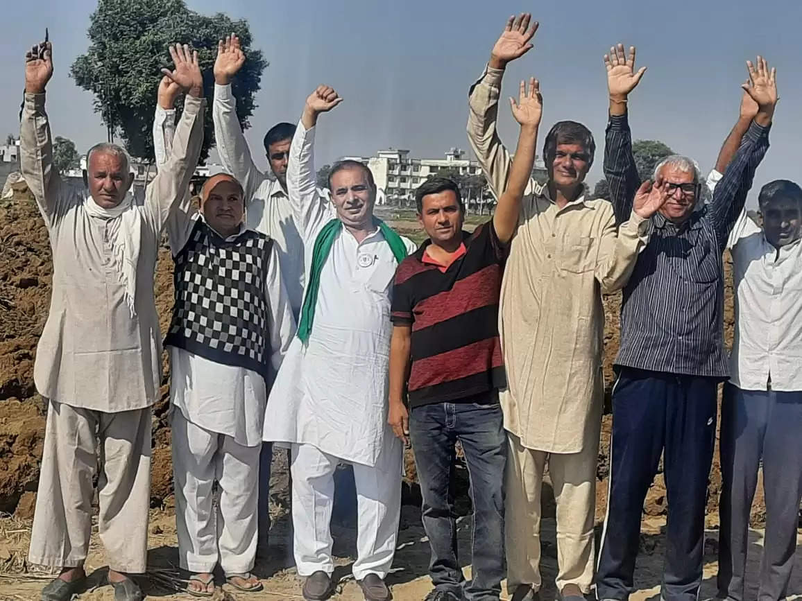 यमुनानगर: किसानों ने कैल-पांवटा साहिब हाईवे का काम रोका