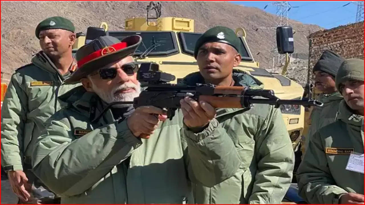 PM Modi celebrated Diwali with soldiers for the 9th consecutive year, said in Kargil - We always considered war as the last resort, peace without strength is impossible