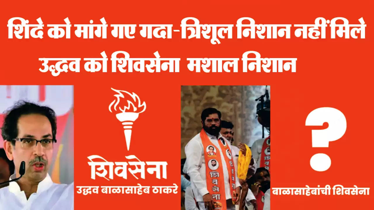 Shiv Sena Uddhav Balasaheb Thackeray name and torch mark for Uddhav, Shinde faction as Balasaheb Thackeray Shiv Sena name