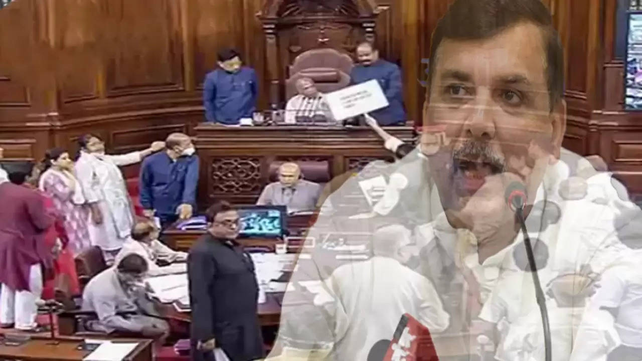Action on 24 MPs so far: Aam Aadmi Party MP Sanjay Singh also suspended from Rajya Sabha