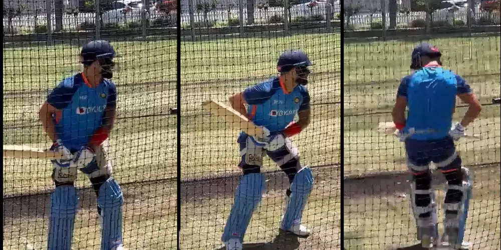 Preparation for T20 World Cup: Virat Kohli sweats profusely in the nets, video goes viral on social media