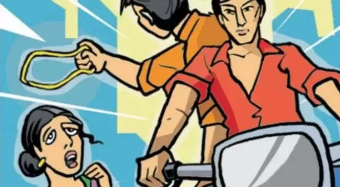 Bhadohi: The miscreant absconded by snatching the gold chain from the wife of the scooty rider
