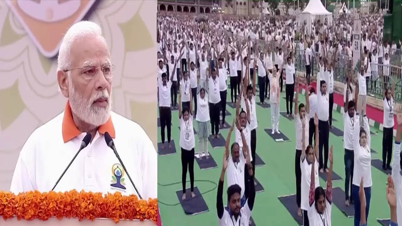 Yoga can bring peace to the country and the world: PM Modi did yoga with 15,000 people on Yoga Day at Mysuru Palace Ground