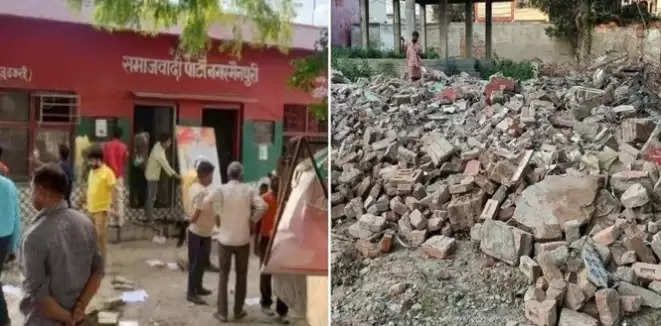 Mainpuri: Bulldozer ran on the office evacuated from Samajwadi Party