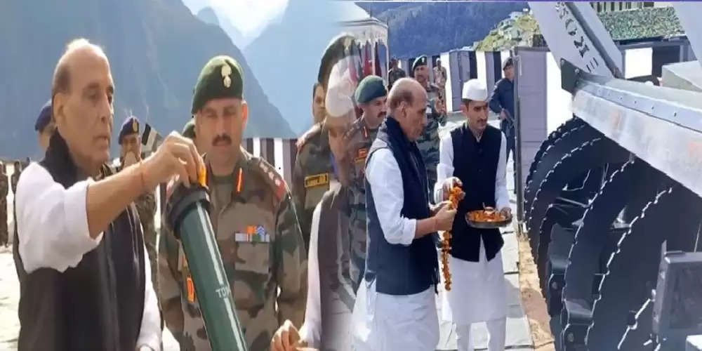 Defense Minister performed 'Ayudh Puja' for a long time, performed 'Shastra Puja' at Auli Military Station, celebrated Dussehra with soldiers