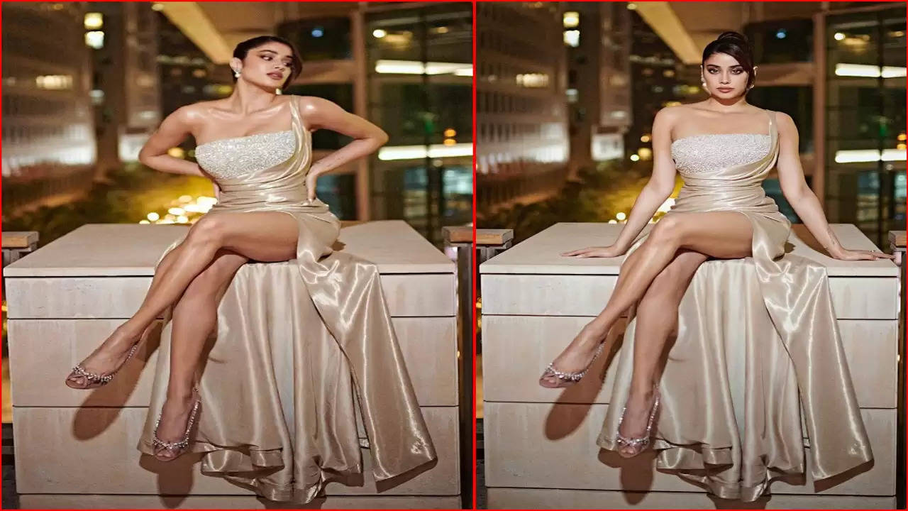 Janhvi Kapoor New Photos: थाई हाई स्लिट ड्रेस में जाह्नवी कपूर ने फिर दिखाया अपना सिजलिंग अवतार