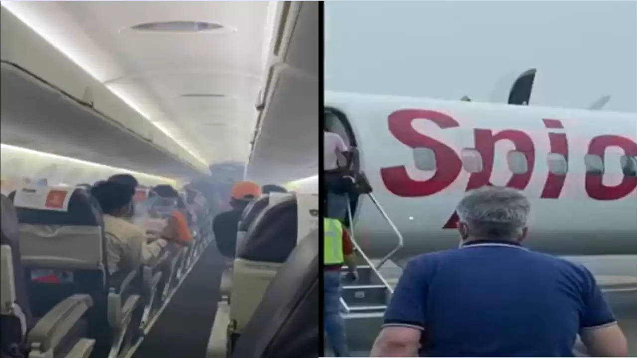 Emergency landing in Delhi after the SpiceJet aircraft filled with smoke at an altitude of 5000 feet