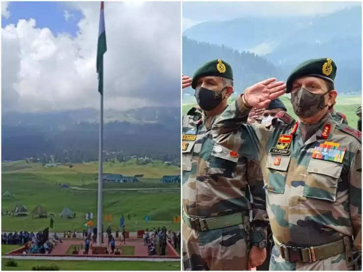 जम्मू-कश्मीर के डोडा में सेना ने 100 फुट की ऊंचाई पर राष्ट्रीय ध्वज फहराया